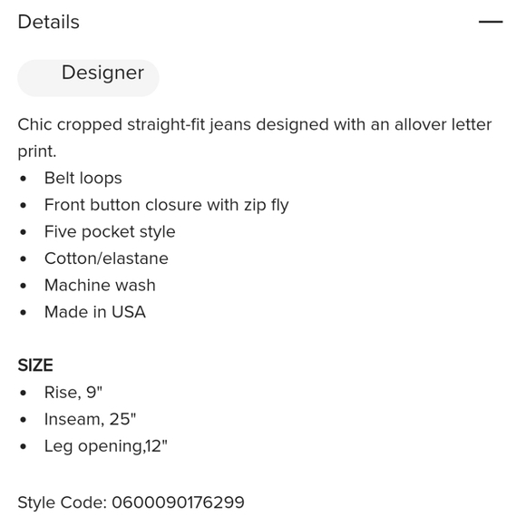 Current/Elliott LOVE LETTERS Cropped Straight Leg Jeans - Picture 9 of 9